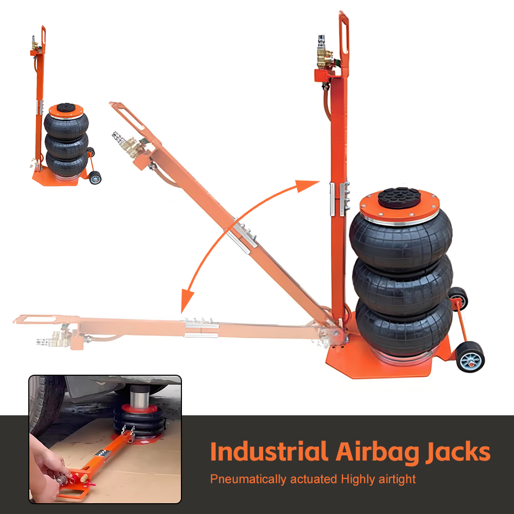 Heavy Equipment Jack - 3-ton verstelbare luchtkussenkrik Opvouwbare pneumatische krik
