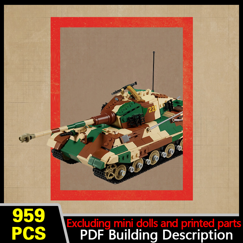 Heavy Equipment Game - Zware militaire tankmodel MOC bouwstenen oorlogsmateriaal